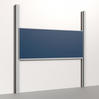 Pylonentafel, 1 Fläche, Stahlemaille blau, 100x250 cm HxB 